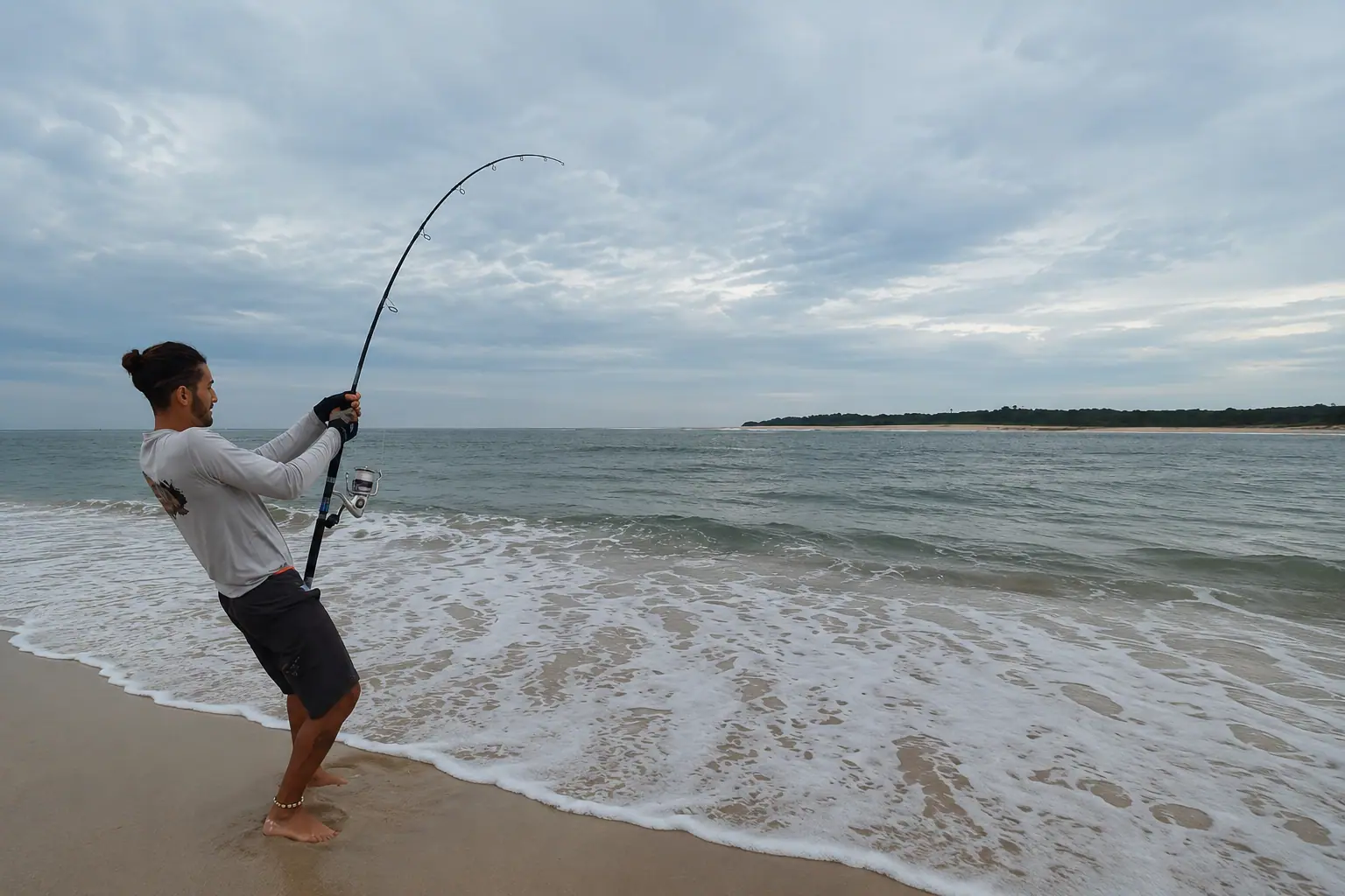Pêche en surfcasting sur les plages d’Iguéla au Gabon
